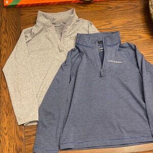 Vineyard Vines Gray and Blue Quarter-Zip Pullovers
